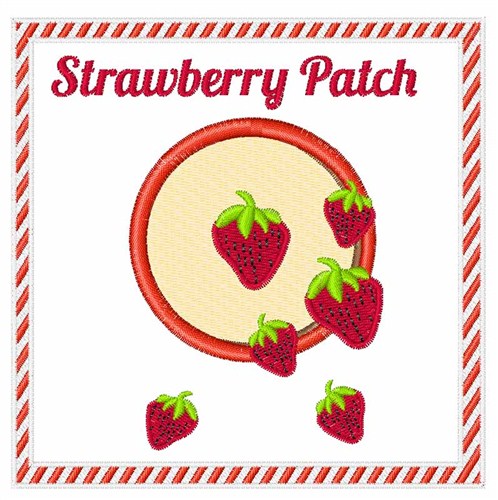 Strawberry Patch Machine Embroidery Design