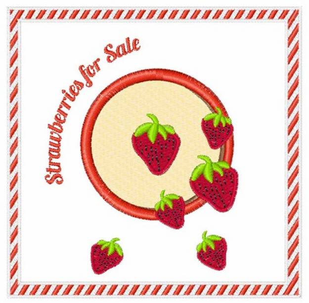 Picture of Strawberries For Sale Machine Embroidery Design