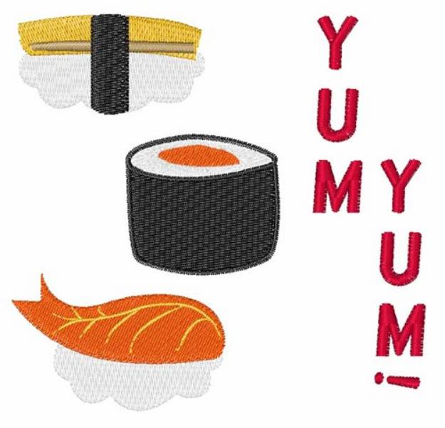 Picture of Yum Yum Sushi Machine Embroidery Design
