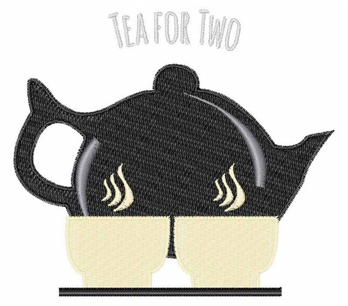 Tea For Two Machine Embroidery Design