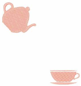 Picture of Teapot And Cup Machine Embroidery Design