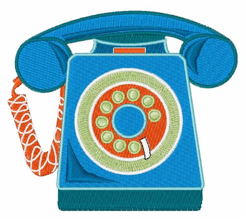 Telephone Machine Embroidery Design
