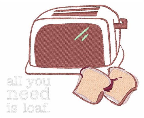 Toast And Toaster Machine Embroidery Design