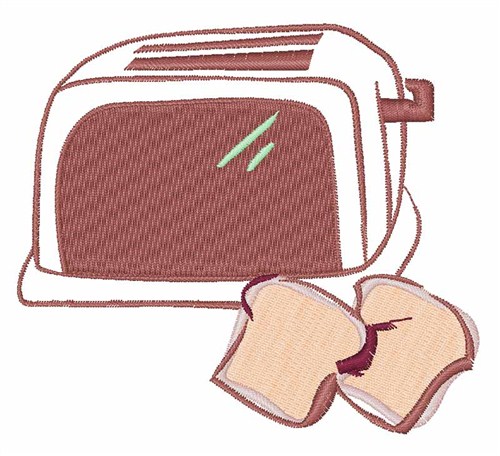 Toast And Toaster Machine Embroidery Design