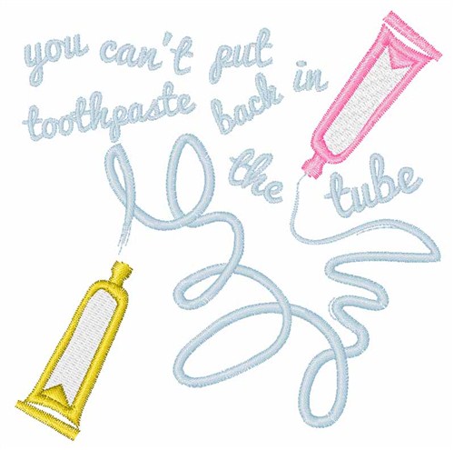 Toothpaste In Tube Machine Embroidery Design