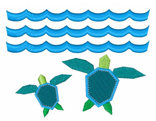 Turtles Machine Embroidery Design