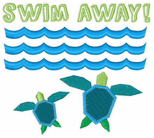 Swim Away Machine Embroidery Design