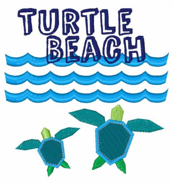 Picture of Turtle Beach Machine Embroidery Design