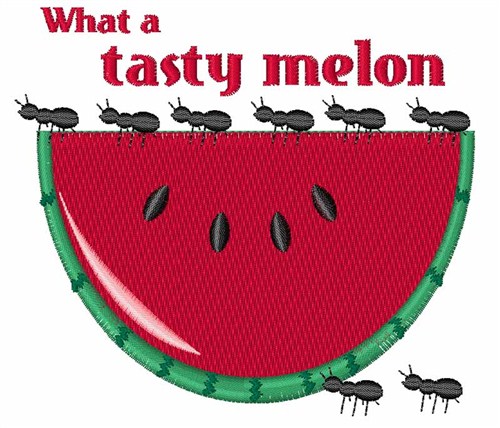 What A Tasty Melon Machine Embroidery Design