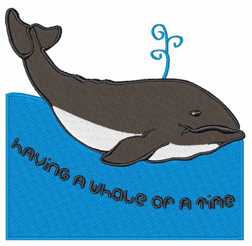 A Whale Of A Time Machine Embroidery Design