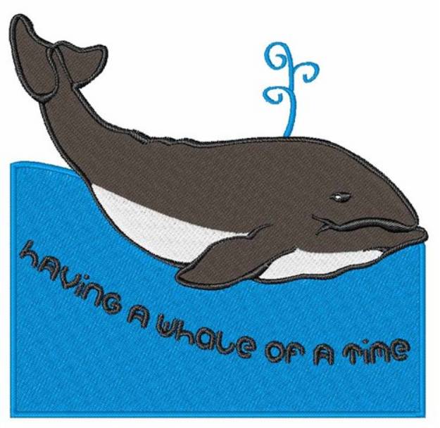 Picture of A Whale Of A Time Machine Embroidery Design