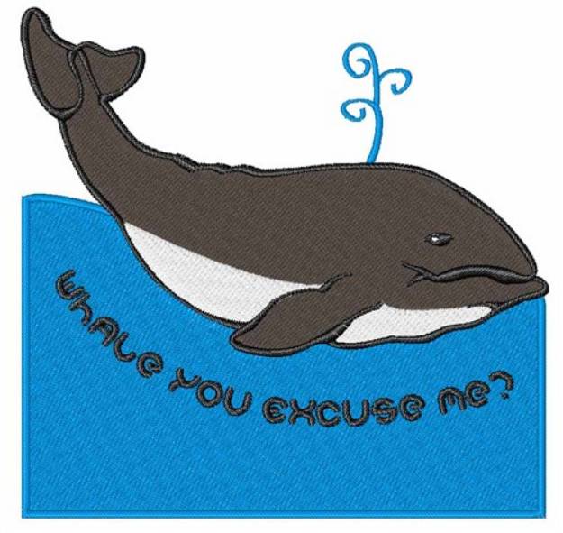 Picture of Whale You Excuse Me Machine Embroidery Design