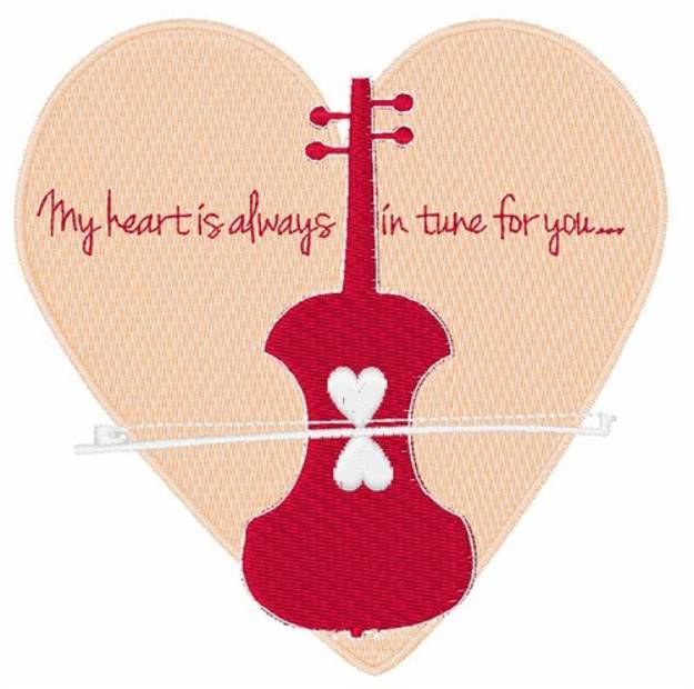 Picture of Heart Is In Tune Machine Embroidery Design