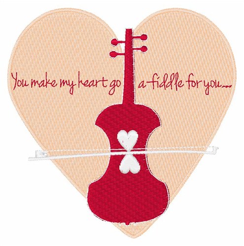My Heart Go A Fiddle Machine Embroidery Design