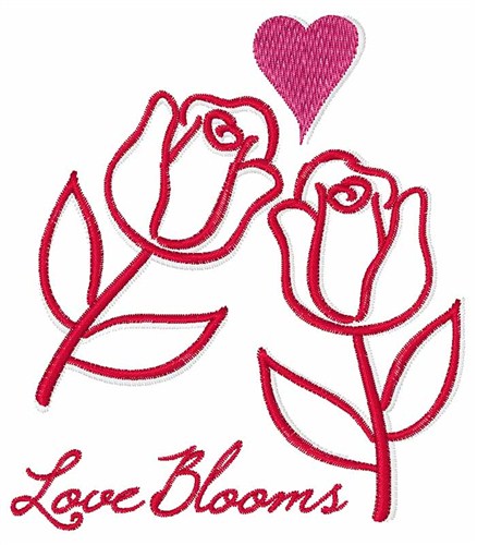 Love Blooms Machine Embroidery Design