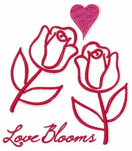Picture of Love Blooms Machine Embroidery Design
