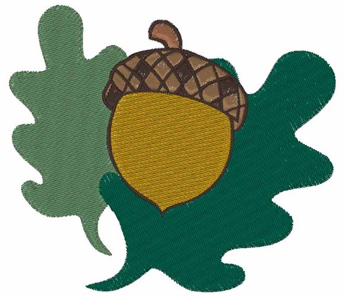 Acorn And Leaves Machine Embroidery Design
