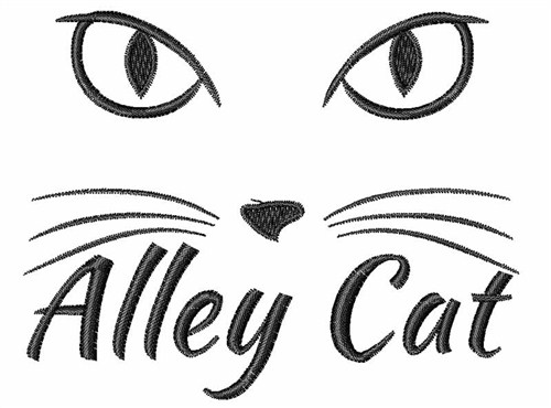 Alley Cat Machine Embroidery Design