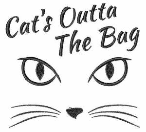 Picture of Cats Outta The Bag Machine Embroidery Design