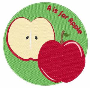 Picture of A Is For Apple Machine Embroidery Design