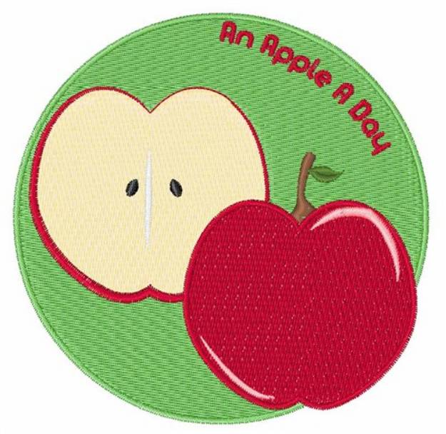 Picture of An Apple A Day Machine Embroidery Design