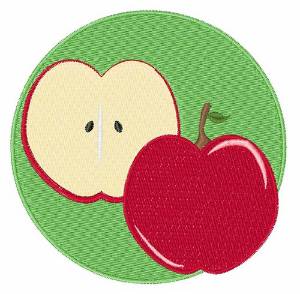 Picture of Red Apple Machine Embroidery Design