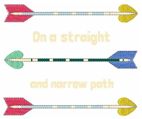 Straight And Narrow Machine Embroidery Design