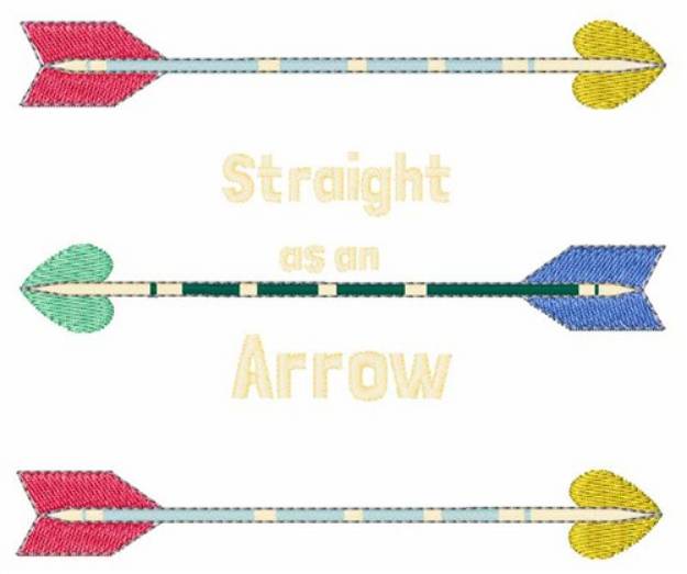 Picture of Straight As An Arrow Machine Embroidery Design