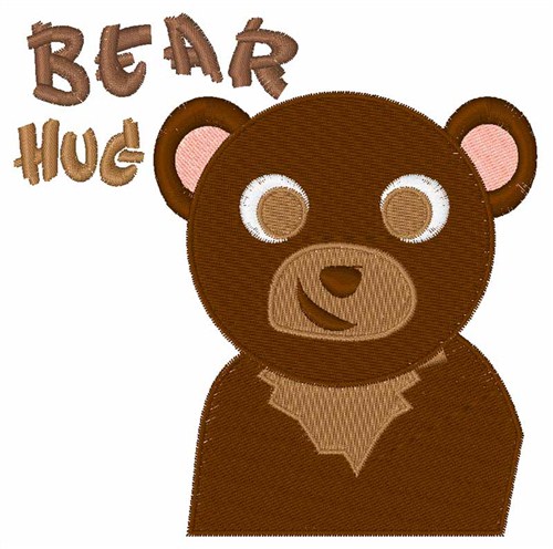 Bear Hug Machine Embroidery Design
