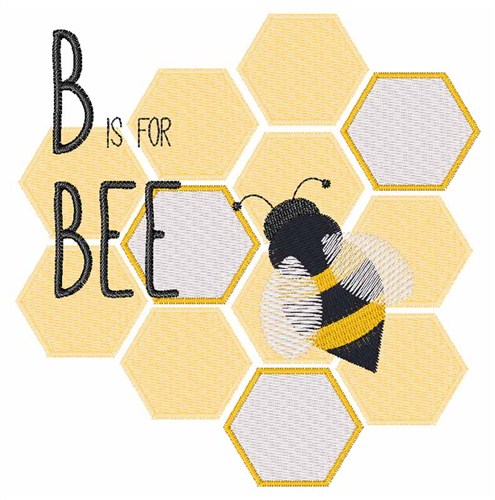 B Is For Bee Machine Embroidery Design