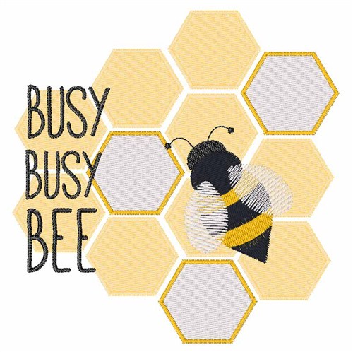 Busy Busy Bee Machine Embroidery Design