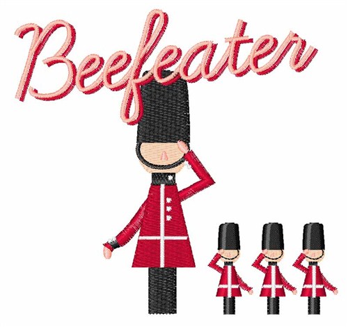 Beefeater Machine Embroidery Design