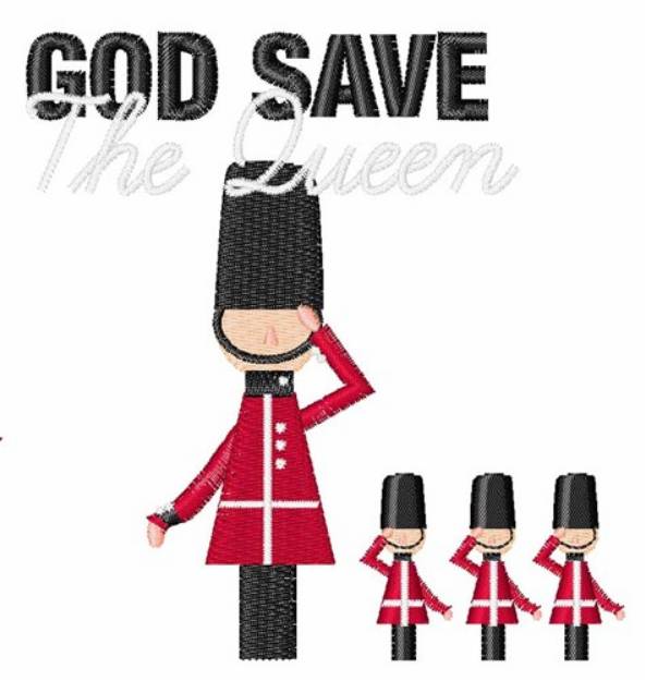 Picture of God Save The Queen Machine Embroidery Design