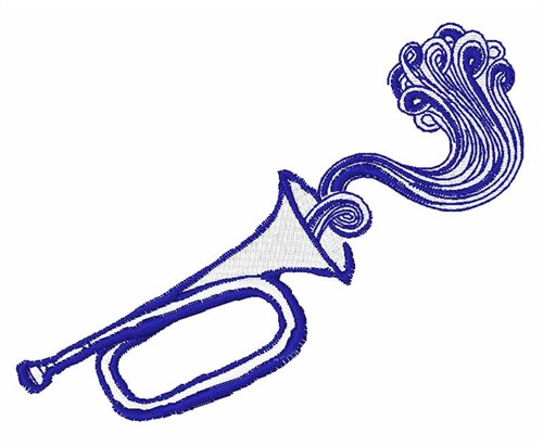 Horn Machine Embroidery Design