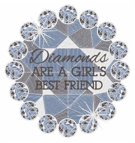 Girls Best Friend Machine Embroidery Design