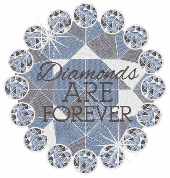 Picture of Diamonds Are Forever Machine Embroidery Design