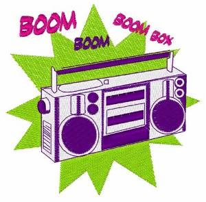 Picture of Boom Boom Box Machine Embroidery Design