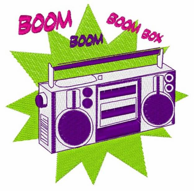 Picture of Boom Boom Box Machine Embroidery Design
