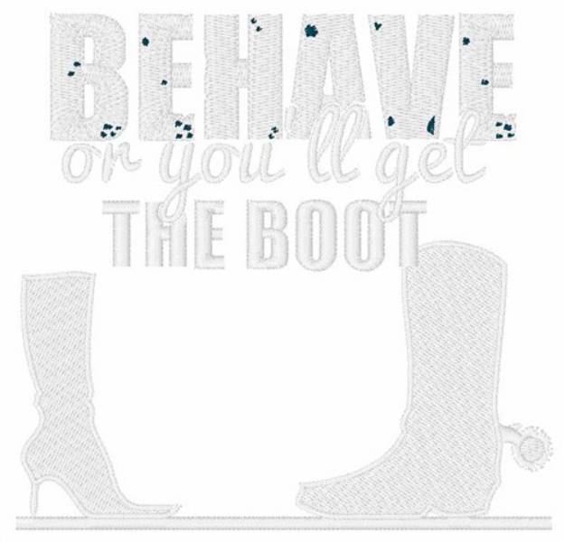 Picture of Youll Get The Boot Machine Embroidery Design