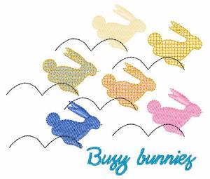 Picture of Busy Bunnies Machine Embroidery Design
