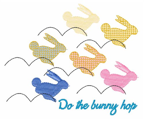 The Bunny Hop Machine Embroidery Design