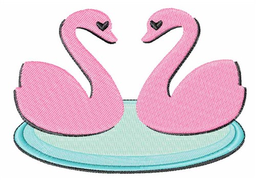 Two Swans Machine Embroidery Design
