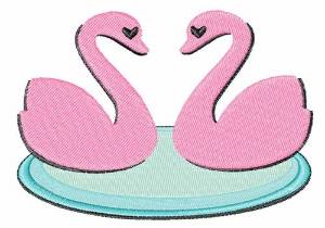 Picture of Two Swans Machine Embroidery Design