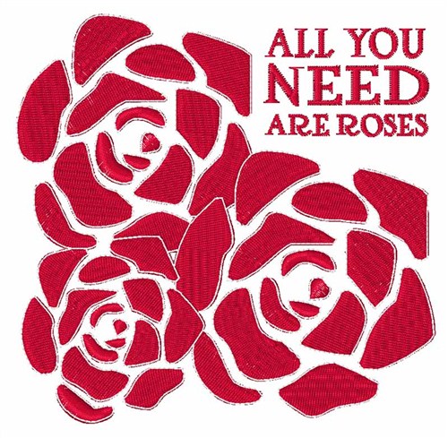 Need Roses Machine Embroidery Design