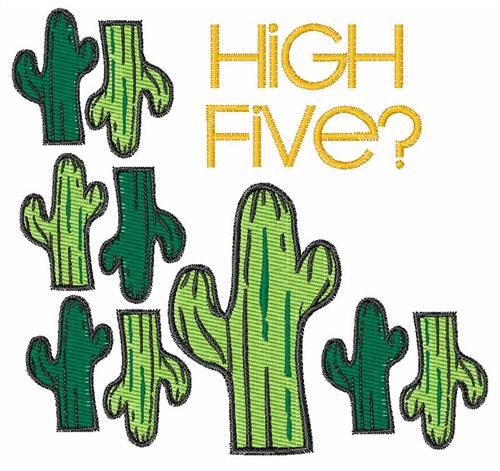 High Five? Machine Embroidery Design