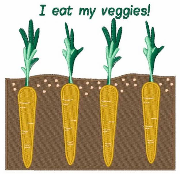 Picture of I Eat My Veggies Machine Embroidery Design