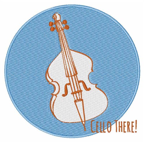Cello There Machine Embroidery Design