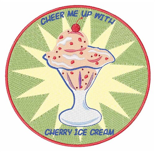 Cherry Ice Cream Machine Embroidery Design