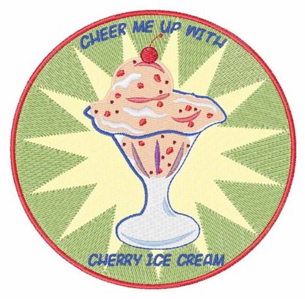 Picture of Cherry Ice Cream Machine Embroidery Design