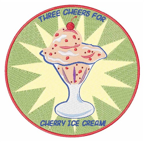 Cheers For Ice Crean Machine Embroidery Design